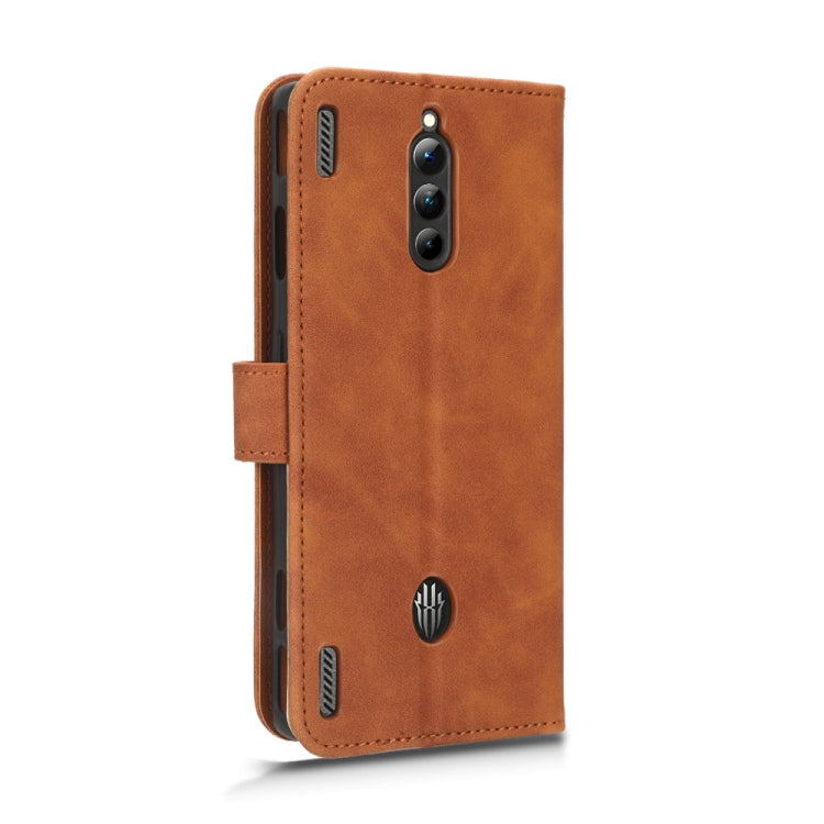 For ZTE nubia Red Magic 8 Pro 5G Skin Feel Magnetic Flip Leather Phone Case