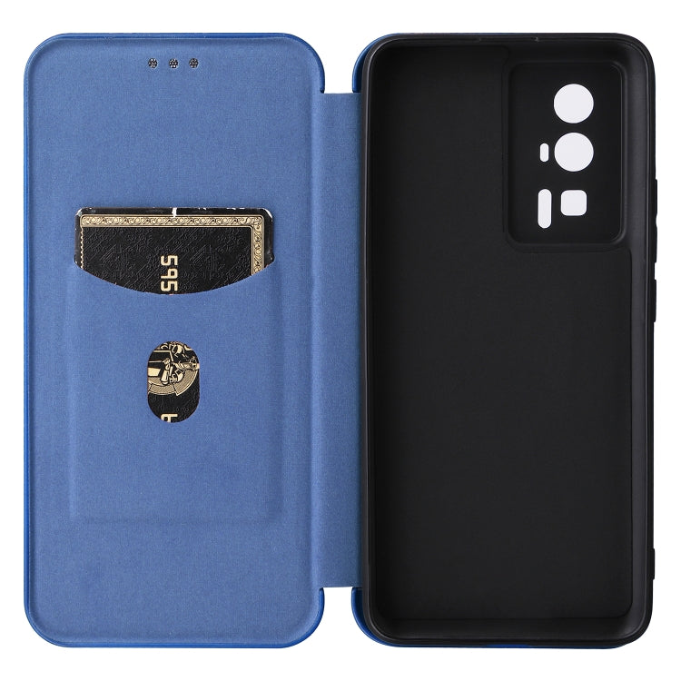 For Xiaomi Redmi K60 / K60 Pro Carbon Fiber Texture Flip Leather Phone Case