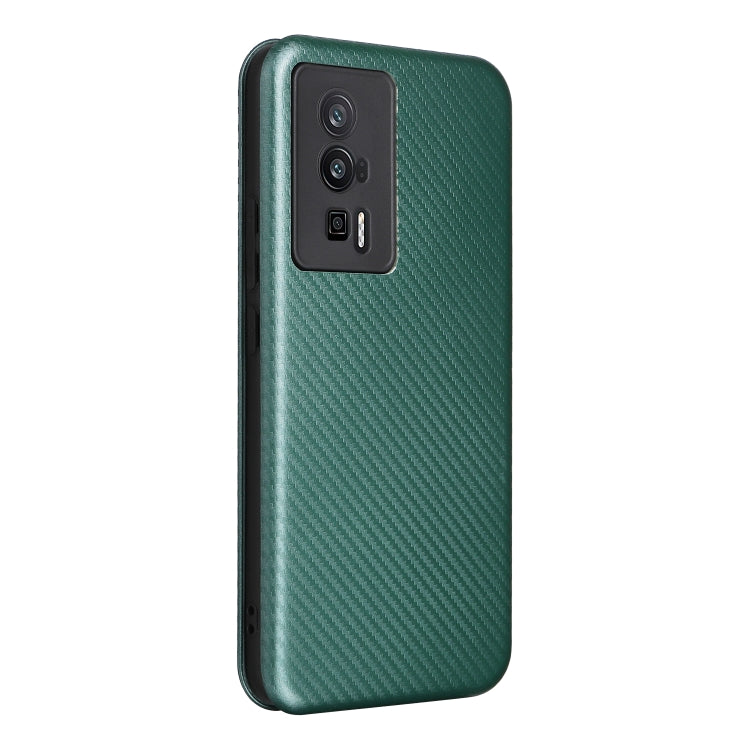 For Xiaomi Redmi K60 / K60 Pro Carbon Fiber Texture Flip Leather Phone Case