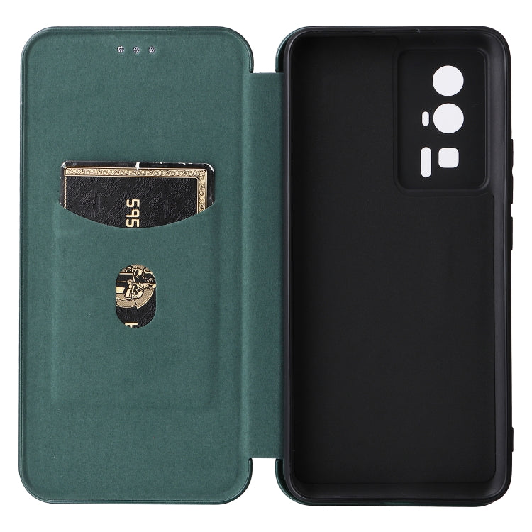 For Xiaomi Redmi K60 / K60 Pro Carbon Fiber Texture Flip Leather Phone Case