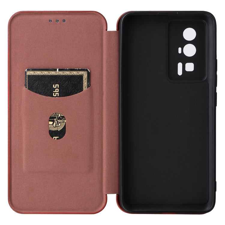 For Xiaomi Redmi K60 / K60 Pro Carbon Fiber Texture Flip Leather Phone Case