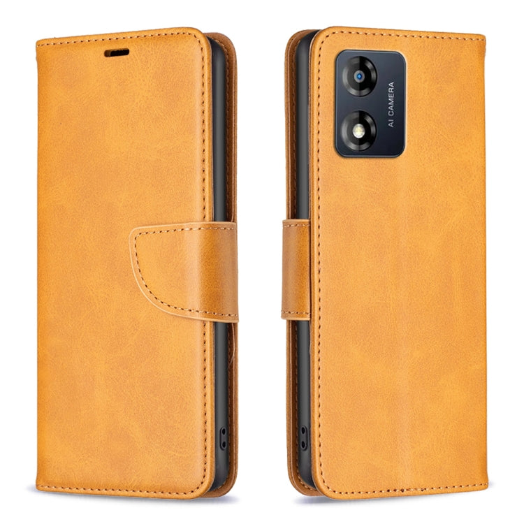 For Motorola Moto E13 4G Lambskin Texture Leather Phone Case
