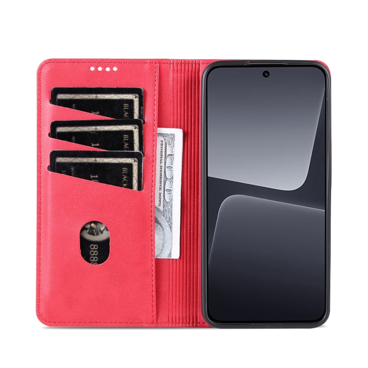 For Xiaomi 13 AZNS Magnetic Calf Texture Flip Leather Phone Case