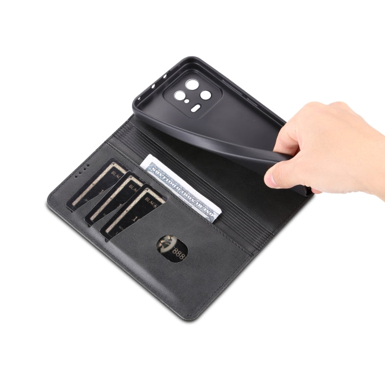 For Xiaomi 13 AZNS Magnetic Calf Texture Flip Leather Phone Case