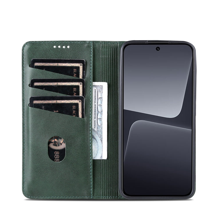 For Xiaomi 13 AZNS Magnetic Calf Texture Flip Leather Phone Case