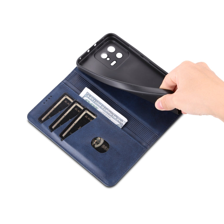 For Xiaomi 13 AZNS Magnetic Calf Texture Flip Leather Phone Case