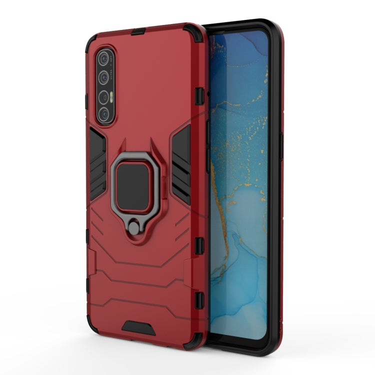 For OPPO Reno 3 Pro PC + TPU Shockproof Protective Case with Magnetic Ring Holder