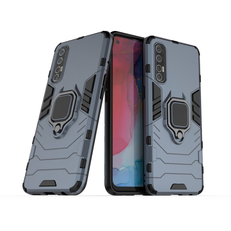 For OPPO Reno 3 Pro PC + TPU Shockproof Protective Case with Magnetic Ring Holder