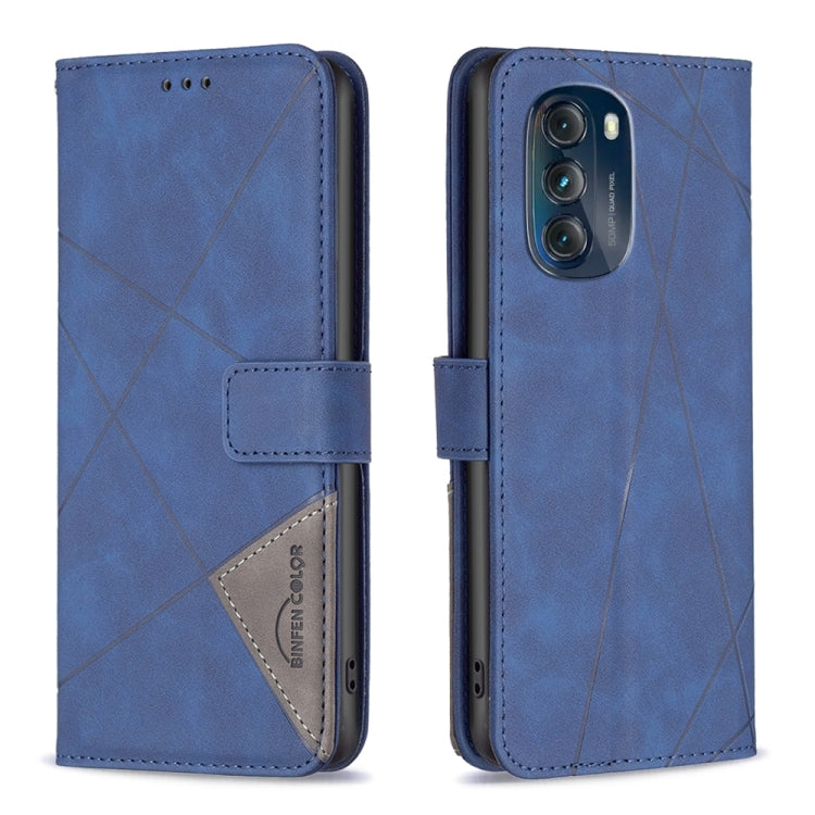 For Motorola Moto G 5G 2023 Magnetic Buckle Rhombus Texture Leather Phone Case