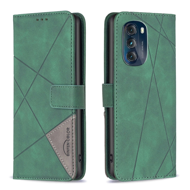 For Motorola Moto G 5G 2023 Magnetic Buckle Rhombus Texture Leather Phone Case