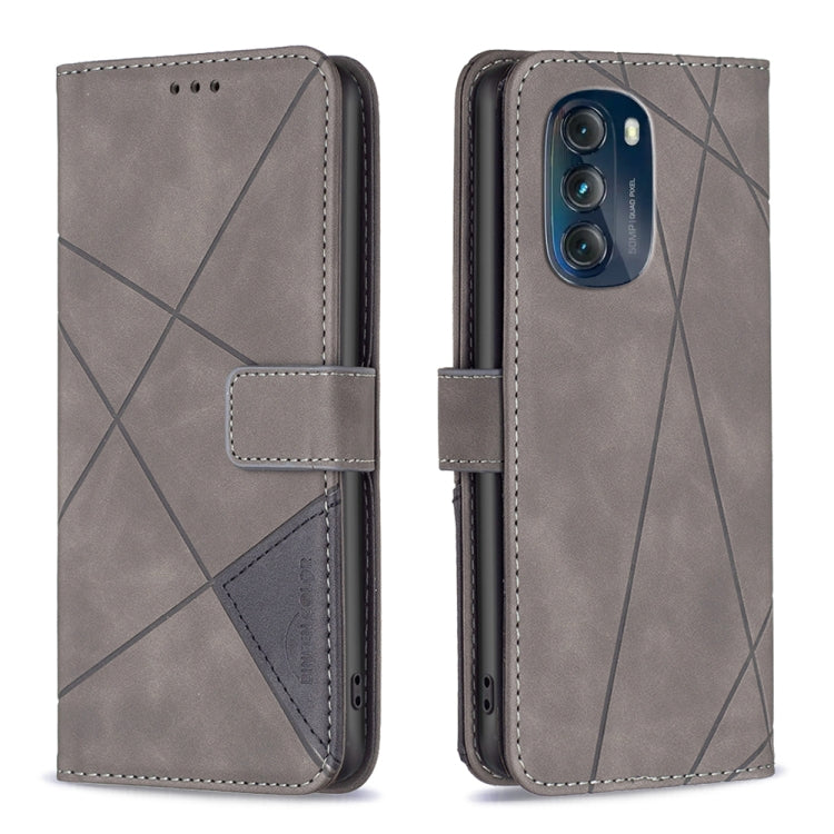 For Motorola Moto G 5G 2023 Magnetic Buckle Rhombus Texture Leather Phone Case