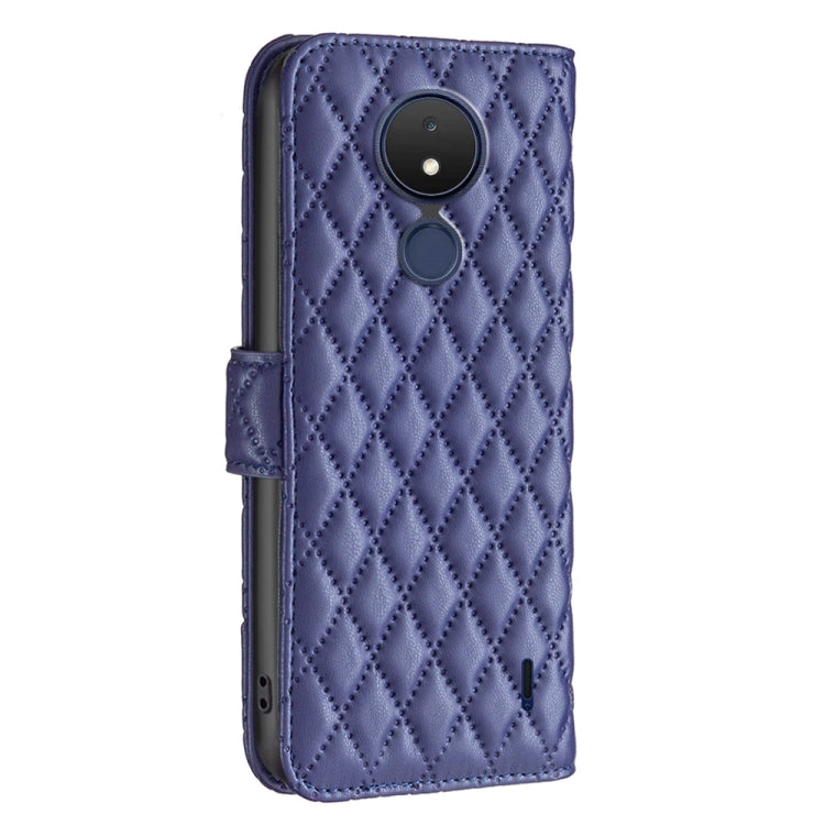 For Nokia C21 Diamond Lattice Wallet Leather Flip Phone Case