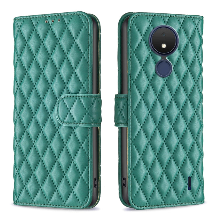 For Nokia C21 Diamond Lattice Wallet Leather Flip Phone Case