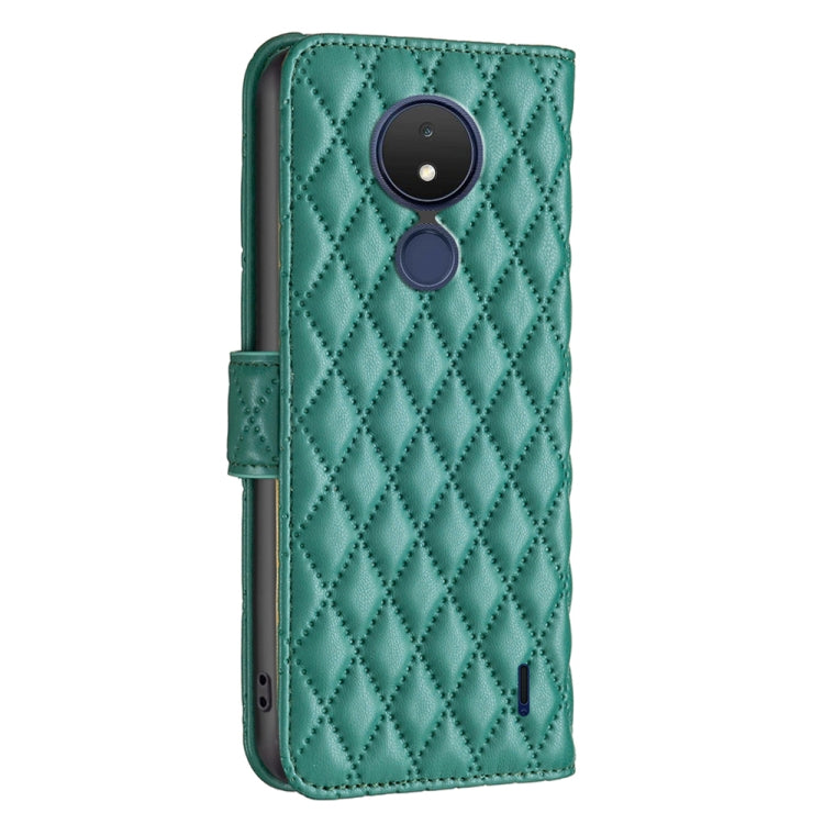 For Nokia C21 Diamond Lattice Wallet Leather Flip Phone Case