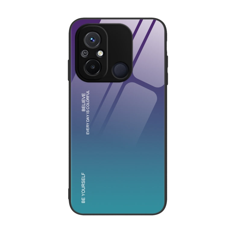 For Xiaomi Redmi 12C Gradient Color Glass Phone Case