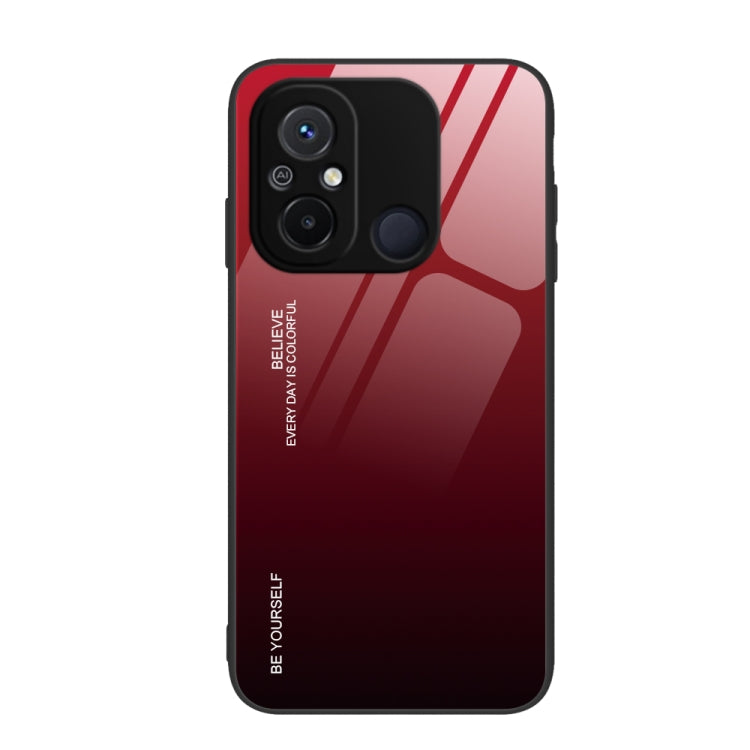 For Xiaomi Redmi 12C Gradient Color Glass Phone Case