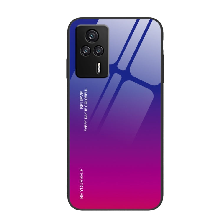 For Xiaomi Redmi K60E Gradient Color Glass Phone Case