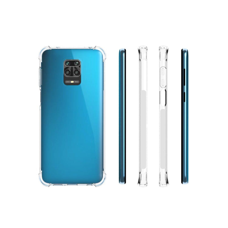 For Xiaomi Redmi Note 9 Pro Shockproof Non-slip Waterproof Thickening TPU Protective Case(Transparent)