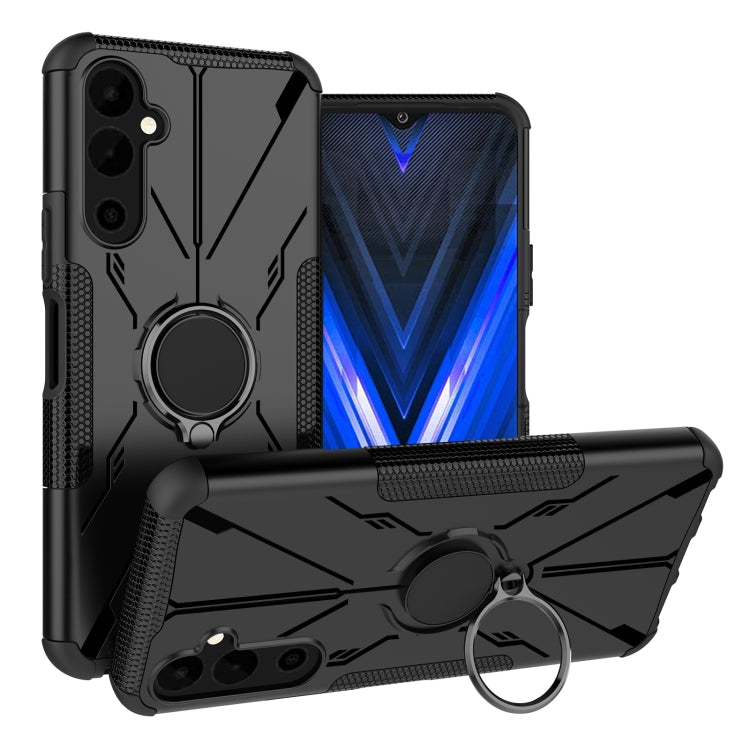 For Tecno Pova Neo 2 Armor Bear Shockproof PC + TPU Phone Case with Ring