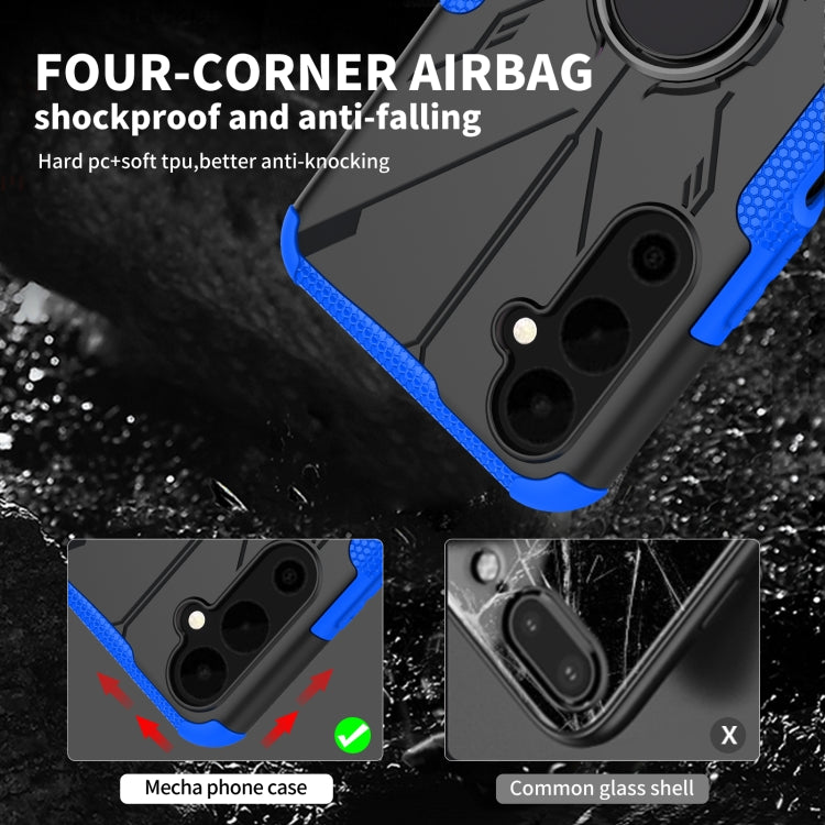 For Tecno Pova Neo 2 Armor Bear Shockproof PC + TPU Phone Case with Ring