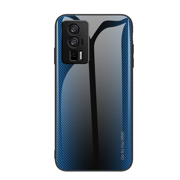 For Xiaomi Redmi K60/K60 Pro Texture Gradient Glass TPU Phone Case