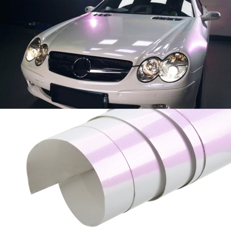 5 x 0.5m Auto Car Decorative Wrap Film Diamond White Discoloration PVC Body Changing Color Film