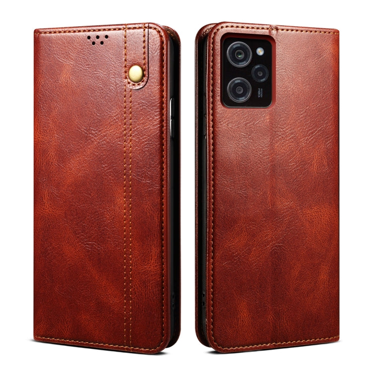 For Xiaomi Poco X5 Pro 5G / Redmi Note 12 Pro Speed Oil Wax Crazy Horse Texture Leather Phone Case