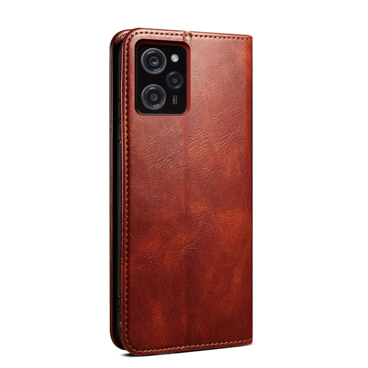 For Xiaomi Poco X5 Pro 5G / Redmi Note 12 Pro Speed Oil Wax Crazy Horse Texture Leather Phone Case