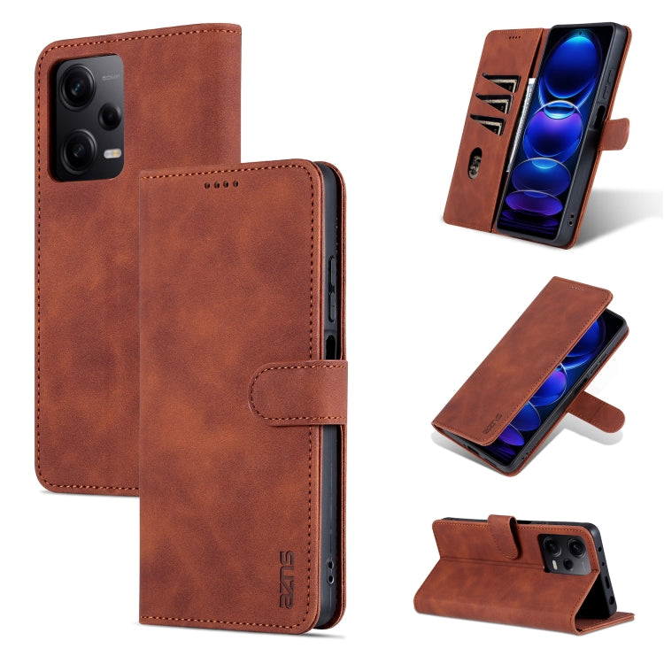 For Xiaomi Redmi Note 12 Pro+ 5G Global / China / Note 12 Explorer AZNS Skin Feel Calf Texture Flip Leather Phone Case