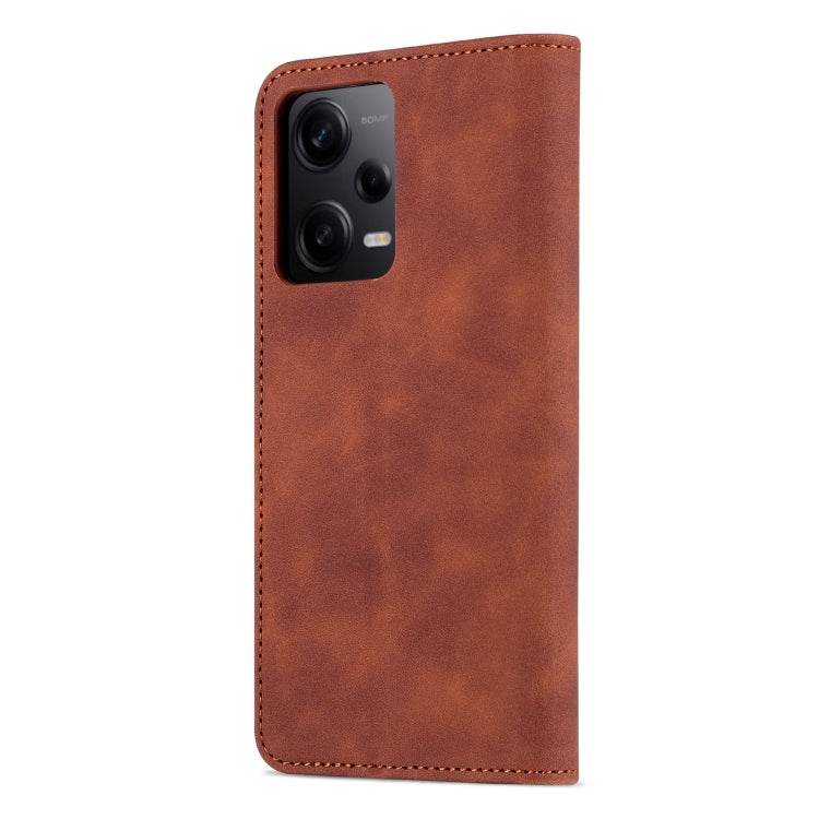 For Xiaomi Redmi Note 12 Pro+ 5G Global / China / Note 12 Explorer AZNS Skin Feel Calf Texture Flip Leather Phone Case
