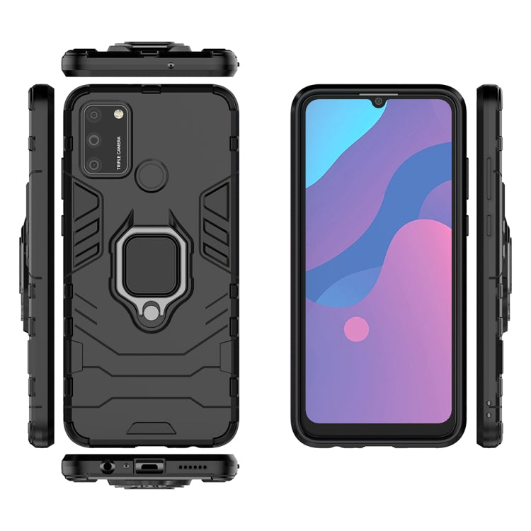 For Huawei Honor 9A PC + TPU Anti-fall Protective Case with Magnetic Ring Holder