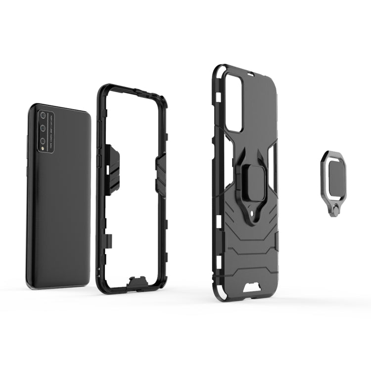 For Huawei Honor Play 4T Pro PC + TPU Anti-fall Protective Case with Magnetic Ring Holder