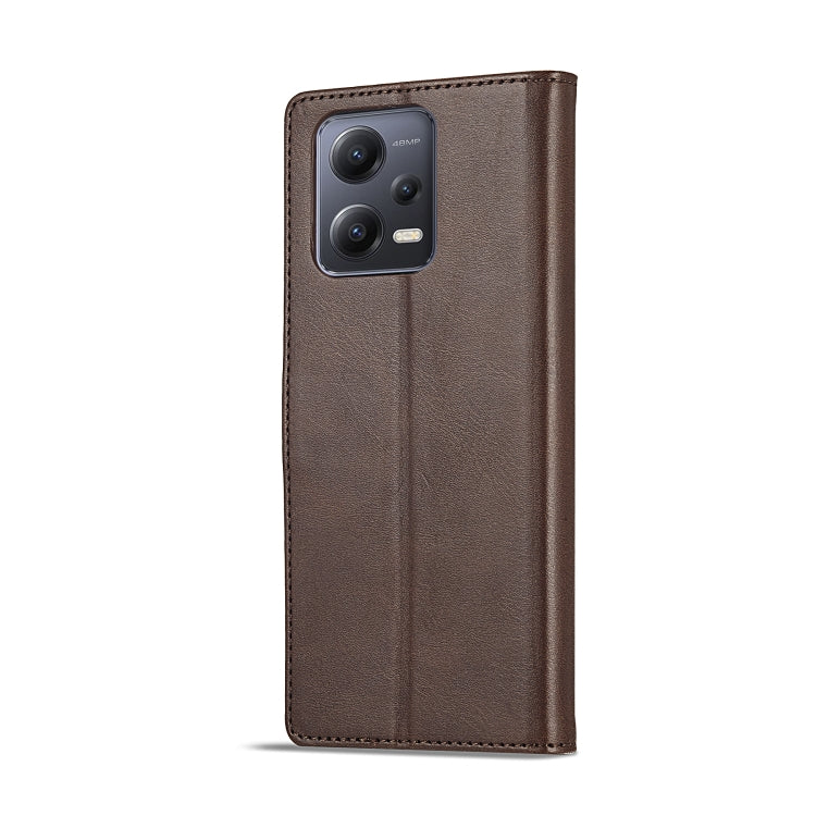 For Xiaomi Redmi Note 12 5G/Poco X5 LC.IMEEKE Calf Texture Horizontal Flip Leather Case