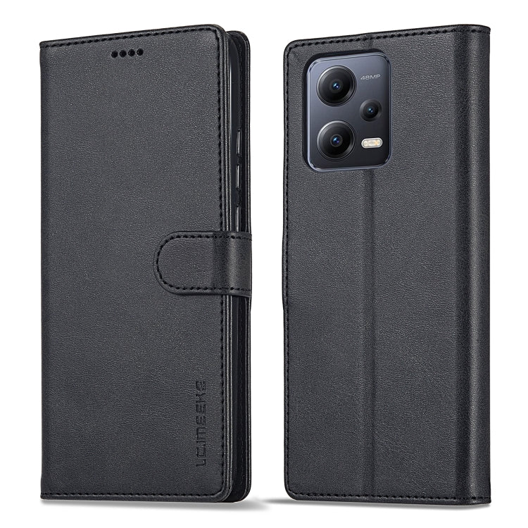 For Xiaomi Redmi Note 12 5G/Poco X5 LC.IMEEKE Calf Texture Horizontal Flip Leather Case