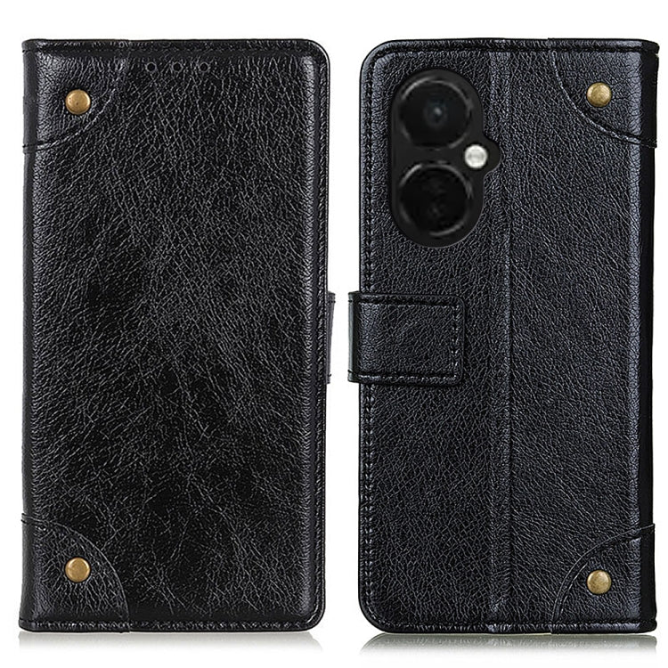For OnePlus Nord CE 3 Lite Copper Buckle Nappa Texture Leather Phone Case