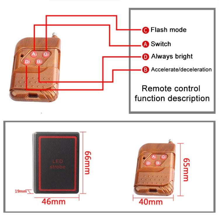 4 in 1 Car 12LEDs Grille Flash Lights Warning Lights with Wireless Remote Control, Color:Red White