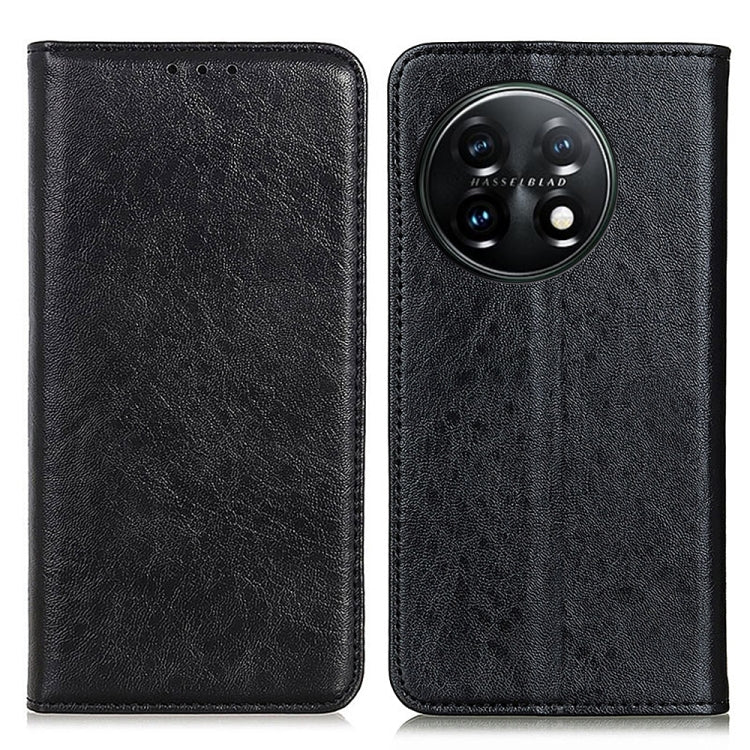 For OnePlus 11 5G Magnetic Crazy Horse Texture Leather Phone Case
