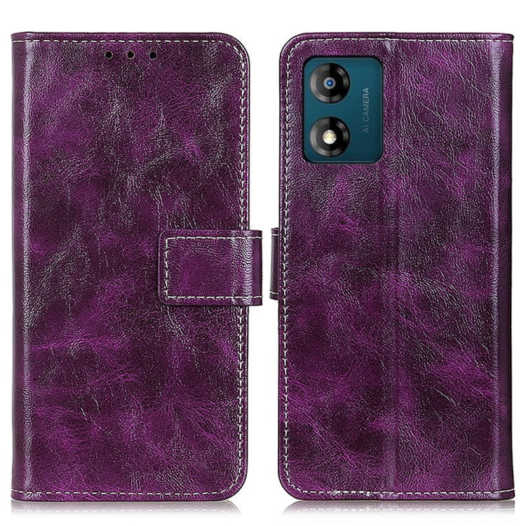 For Motorola Moto E13 4G 2023 Retro Crazy Horse Texture Leather Phone Case