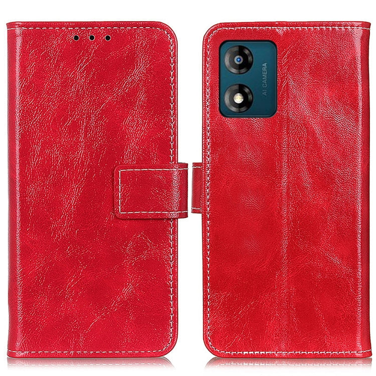 For Motorola Moto E13 4G 2023 Retro Crazy Horse Texture Leather Phone Case