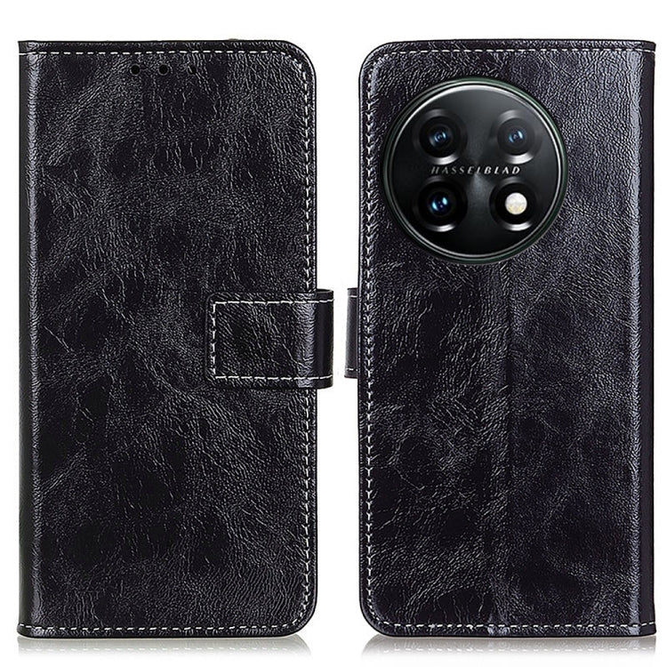 For OnePlus 11 5G Retro Crazy Horse Texture Leather Phone Case