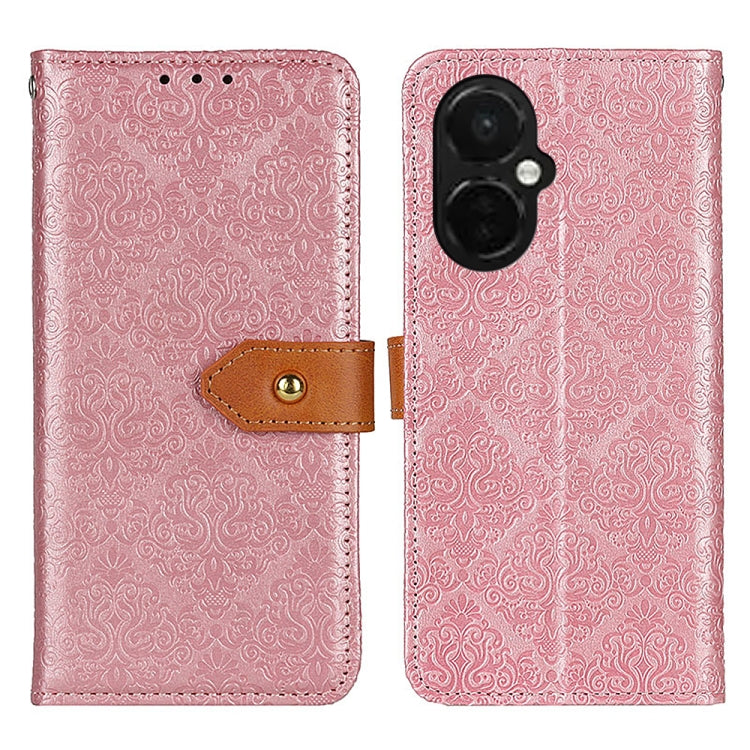 For OnePlus Nord CE 3 Lite European Floral Embossed Flip Leather Phone Case