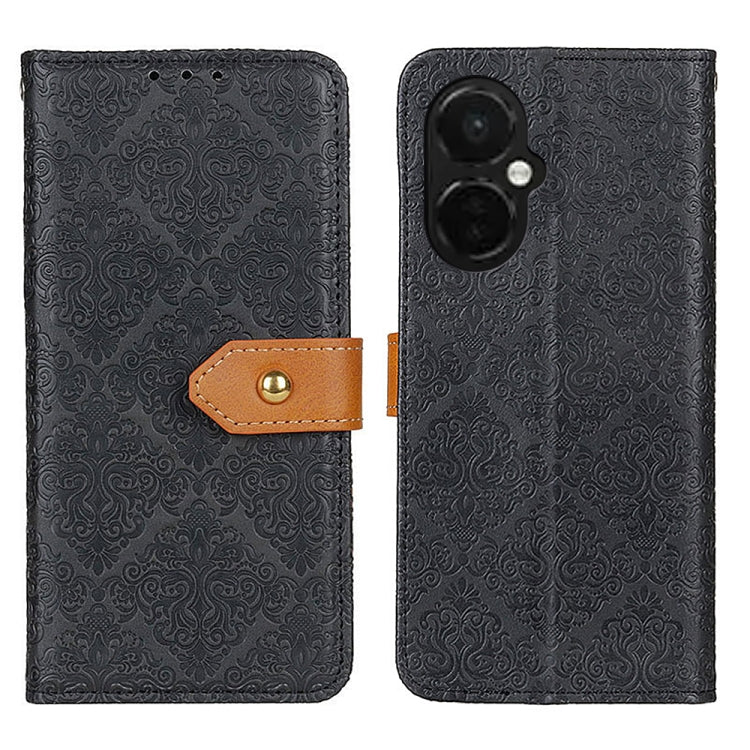 For OnePlus Nord CE 3 Lite European Floral Embossed Flip Leather Phone Case