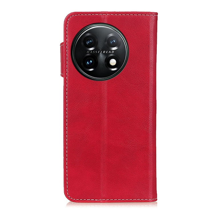 For OnePlus 11 5G S-Type Stitching Calf Texture Leather Phone Case