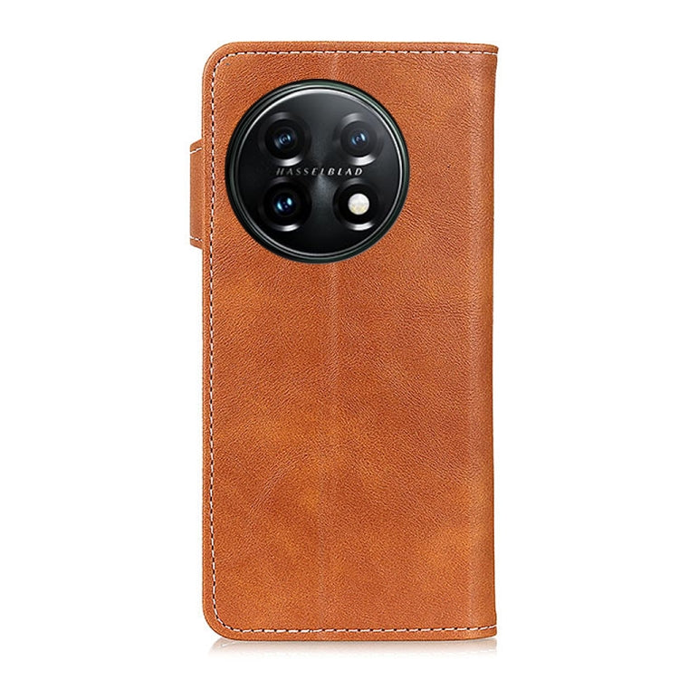 For OnePlus 11 5G S-Type Stitching Calf Texture Leather Phone Case