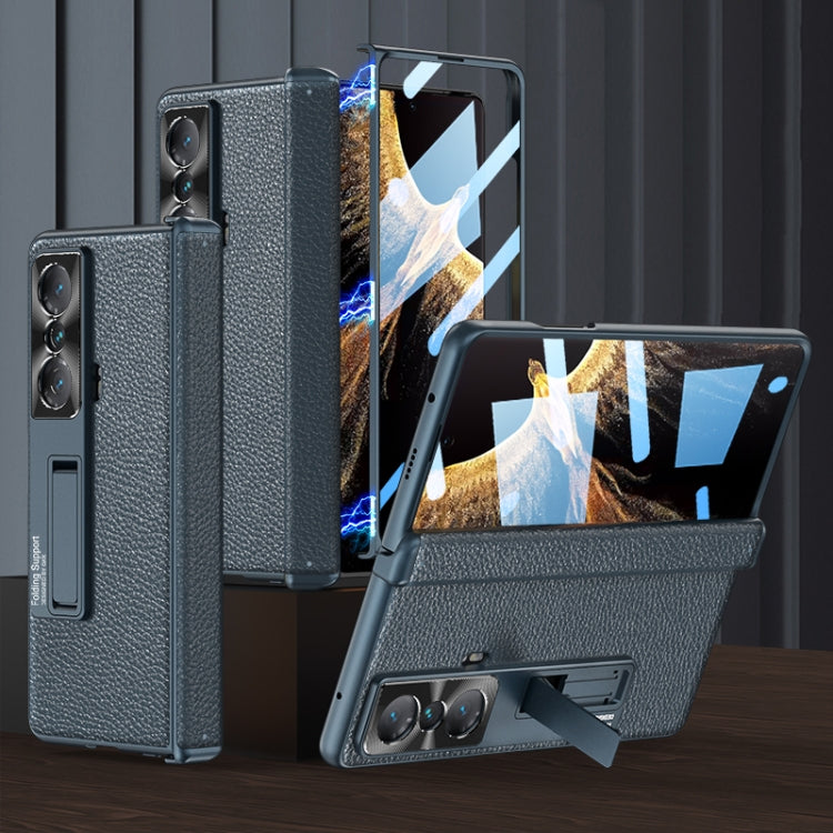 For Honor Magic VS GKK Magnetic Hinge Flip Leather Phone Case with Holder