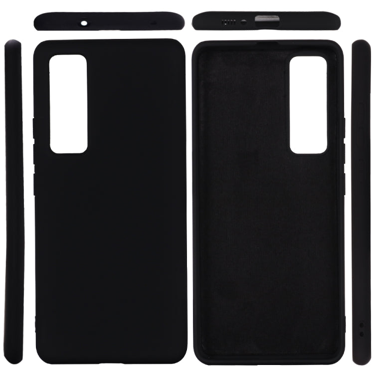 For Huawei Nova 7 Solid Color Liquid Silicone Dropproof Full Coverage Protective Case