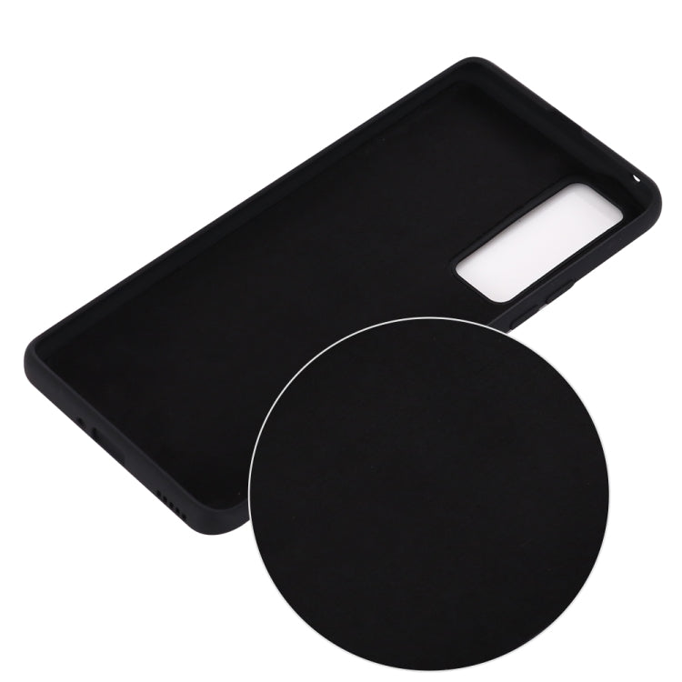 For Huawei Nova 7 Solid Color Liquid Silicone Dropproof Full Coverage Protective Case