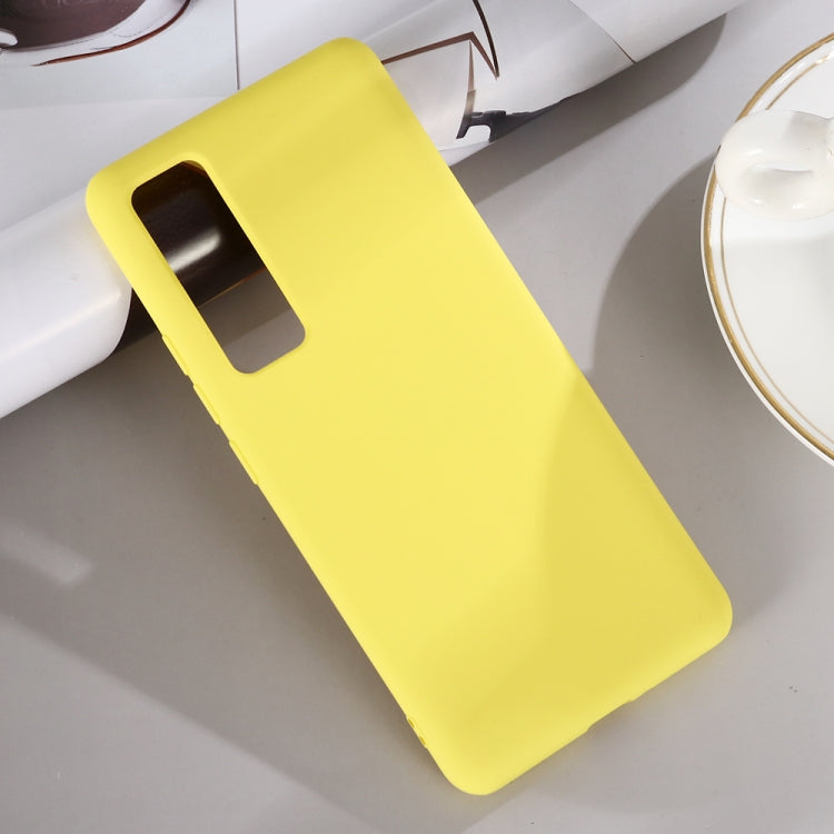 For Huawei Nova 7 Solid Color Liquid Silicone Dropproof Full Coverage Protective Case