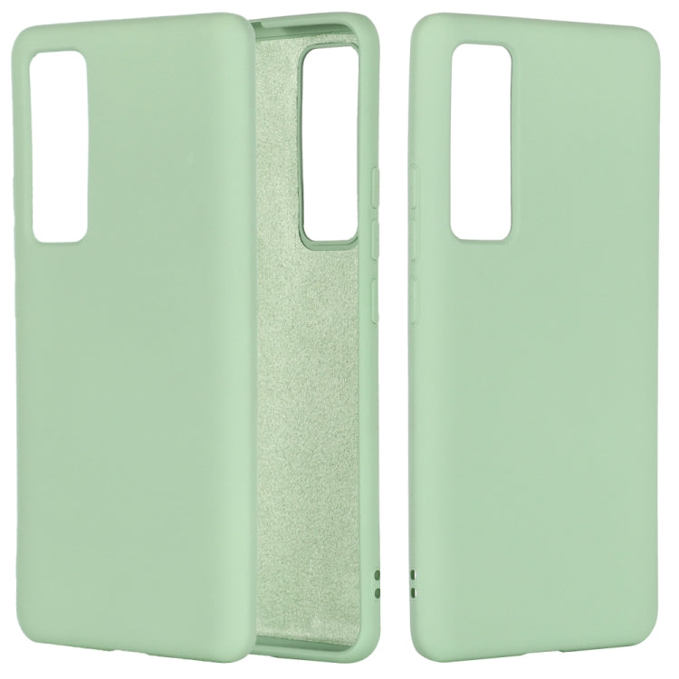 For Huawei Nova 7 Pro Solid Color Liquid Silicone Dropproof Full Coverage Protective Case