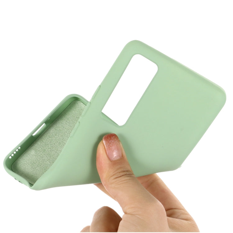 For Huawei Nova 7 Pro Solid Color Liquid Silicone Dropproof Full Coverage Protective Case